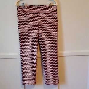 Margaret M SNAZZY pullon Womens tight leg pants Med, hot pink design LN